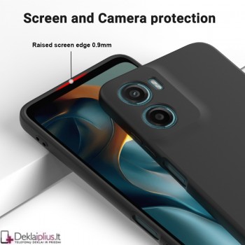 Silikoninis ploniausias dėklas su kameros apsauga - juodas (Motorola Moto G06/Moto G06 Power) Silikoninis ploniausias dėklas su kameros apsauga - juodas (Motorola Moto G06/Moto G06 Power)